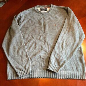 Vintage Tommy Hilfiger Gray Knit Sweater (Large)